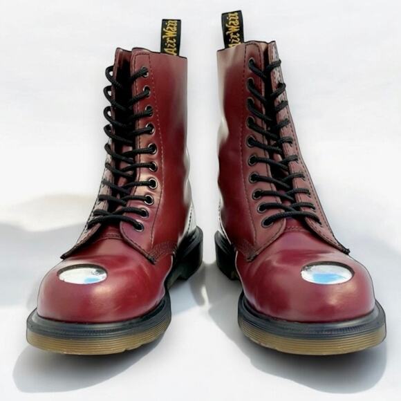 Dr. Doc Martens Maine 6.5 Exposed Steel Toe Cherry Red Smooth Leather
Boots UK4 - Picture 7 of 13